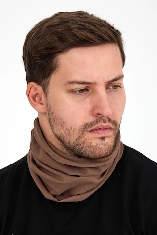 Erkek 4 Fonksiyonlu Koruyucu Pamuklu, Esnek, Terletmez, Bandana, Boyunluk, Maske - Tek Ebat / Kahverengi Kahverengi