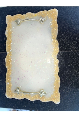 Novavita Yenihayat Nişan Söz Özel Gün İçin Taşlı Özel Tepsi Gold