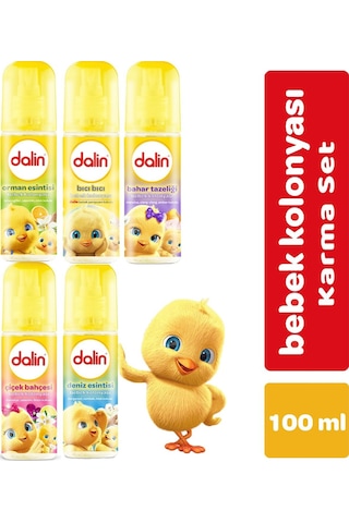 Dalin Bebek Kolonyası 100 Ml Bıcı Bıcı- Orman- Bahar- Çicek- Deniz Karma 5 Li Set