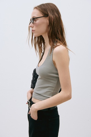 Suud Collection Gri Tara Halter Top