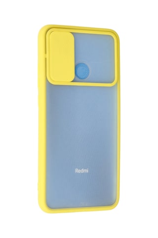 9c Kılıf Palm Buzlu Kamera Sürgülü Silikon - Sarı