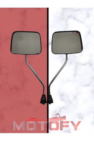 Klasik Model Kare Retro Motosiklet Aynası 10 Mm