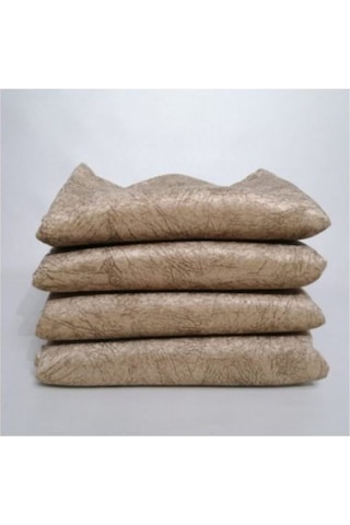 Süngerli Koltuk Çekyat Örtüsü Damar Desenli Parlak Ve Kaymaz Örtü Sütlü Kahve