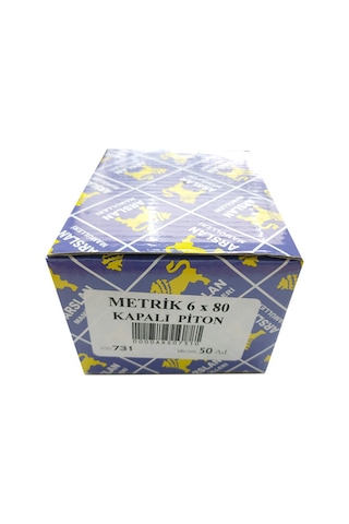 Arslan Mamulleri Metrik 6 x 80 Ağzı Kapalı Piton Kanca 50 Adet