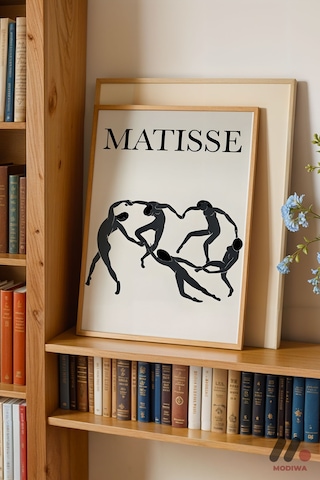 Matisse Dans Posteri, Ahşap Çerçeveli Duvar Tablosu - Modern Ev Dekorasyonu