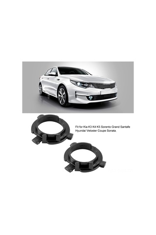 Springsun Kia K5/k3/sorento Hyundai Sonata Santafe İçin H7 Led Far Adaptörü, Sabit Montaj, Kolay Kurulum, 2 Adet Abs Malzeme