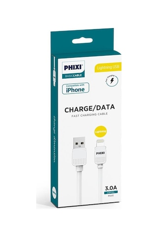 Phixi CB410L Basic 1M Lightning Şarj ve Data Kablosu