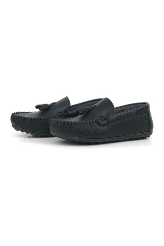 Sy Store Siyah Cilt Erkek Çocuk Mokasen Ayakkabı Çok Renkli