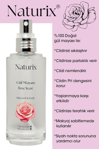 Naturix Gül Mayası Aydınlatıcı ve Gözenek Sıkılaştırıcı Tonik 100 ML
