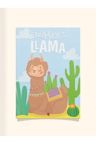 No Problama Lama Tasarımlı 24*33 cm 350 gr. Kuşe Kağıt Poster