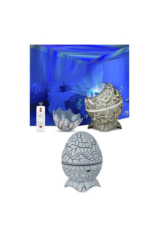 Northcity Yeni Nesil Gece Lambası Yumurta Speaker Dinozor Temalı Atmosfer Işığı Sıcak Sarı Işık