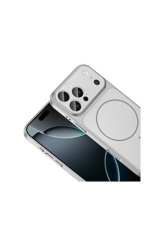 Apple Uyumlu iPhone 15 Pro Max Kılıf M-safe Şarj Özellikli Kamera Korumalı Kapak Ryc / Formen Gümüş