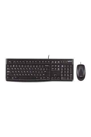 Logitech Mk120 Usb Q Siyah Kablolu Klavye + Mouse Set Optik