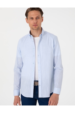 Pierre Cardin Erkek Açık Mavi Gömlek Desenli 50307025-vr003 Açik Mavi