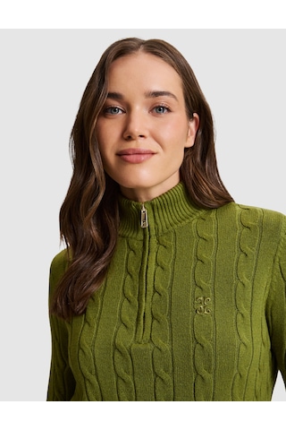 Pierre Cardin Yeşil Regular Fit Basic Kazak 50331512 Vr016