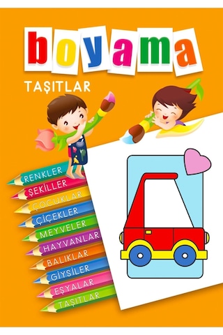 Boyama Kitabı Renkler,şekiller 10 Kitap