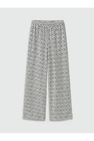 Lc Waikiki Siyah Kız Çocuk Desenli Geniş Paça Pantolon