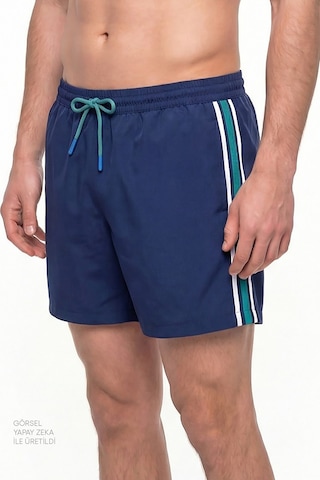 Penti Erkek Mavi Retro Tennis Deniz Şortu K.mavı