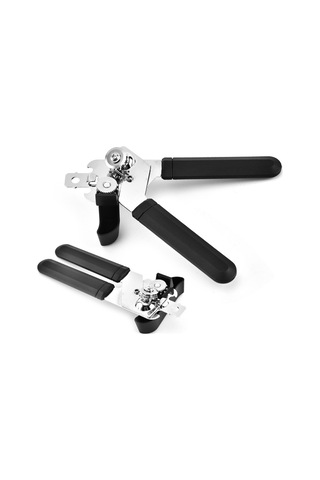 Tenfowee Çelik Mutfak Aleti: Çift Fonksiyonlu Konserve & Bira Açıcı - Ev, Piknik, Kamp İçin Kolay Kullanım Siyah