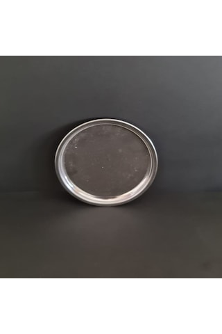 6 Adet Paslanmaz Çelik Diplomat Tabak 430 Kalite Tatlı & Pasta Servis Tabağı 18 Cm Gümüş