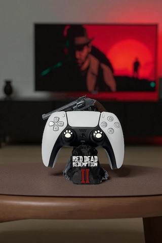 Red Dead Redemption Temalı Oyun Kolu Tutucu Ps5 / Ps4 / Xbox Joystick Standı 3d Baskı 1 Adet