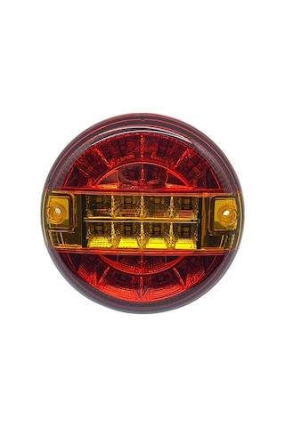 Çerkez 24v Stop Lambası Yuvarlak Ledli 3 Fonksiyonlu Sarı-kırmızı 140 50 Mm