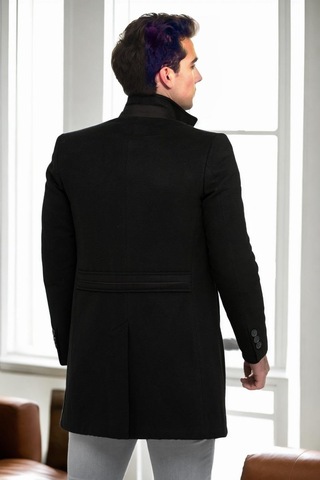 Plt8367 Dewberry Erkek Palto-siyah-2 Siyah-2