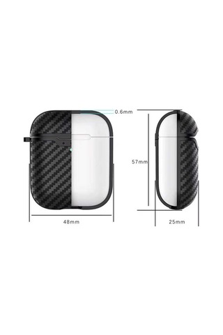 Apple AirPods Uyumlu Kılıf Zore Airbag 04 Silikon Siyah