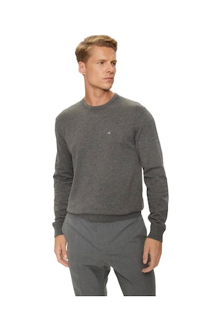 Calvin Klein Erkek Kazak Koyu Gri