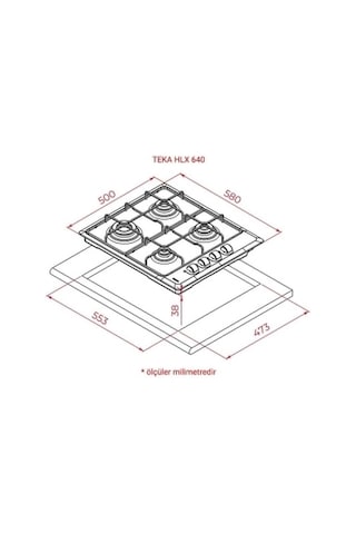 Teka HLX 640 KBC0E Gazlı Ocak