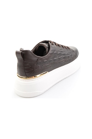 Siyah Hakiki Deri Erkek Sneaker E01398071043 Siyah