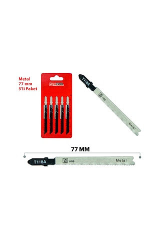 Eratool ERA51871 T118A Metal Dekupaj Testere Bıçağı 5'li