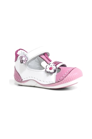 Pembe Hakiki Deri Cırtlı Yazlık Kız Bebek Ayakkabı (264728742) Pembe
