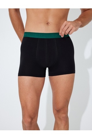 Koton 3'lü Boxer Seti Slogan Baskılı Pamuklu Siyah 5wlm90041mk