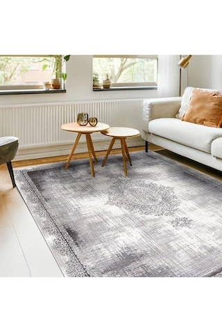 Merinos Halı Rodin Serisi 19770-095 Akrilik Halı Salon Oturma Odası Halısı Gri
