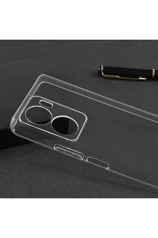 Vivo Y16 Kılıf Şeffaf Silikon Hibrit Case Kapak