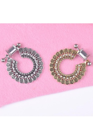 Homyl 1 Çift Paslanmaz Çelik Kulak Ölçer Tünel Kiti Altın