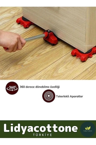 Tekerlekli Mobilya Ağır Beyaz Eşya Kaydırma Aparatı Krikolu Set