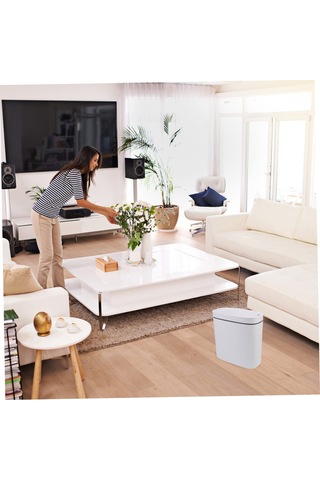 Qfdr Akıllı Çöp Tenekesi Sensörlü Çöp Tenekesi Sensörlü Çöp Beyaz