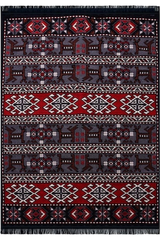 Bigghome Çift Taraflı Kilim, Makinede Yıkanabilir, Modern Desenli, 80 150 Cm, Sa25hc