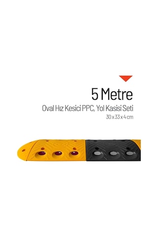 5 Metre Oval Hız Kesici Set Modüler Yol Kasisi-880
