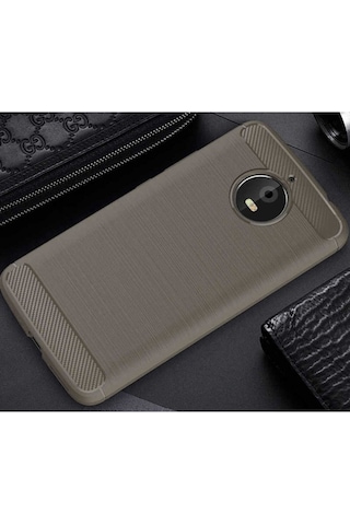 Lenovo Moto E4 Plus Kılıf Zore Room Silikon Kapak Gri