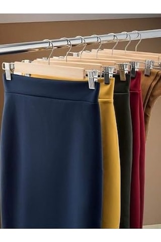 5 Adet Elbise Askısı Ahşap Askılık Mandallı Kıyafet Askısı Etek Askısı Mandallı Pantolon Askısı Diğer