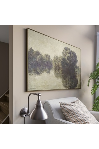Çerçeveli Resim, Çok Renkli, 118x78 Cm, Giverny'de Seine Nehri, Meşe Görünüm