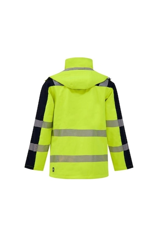 Softshell Kırçıllı Reflektörlü Parka İş Montu Sarı Sarı