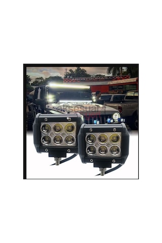 Offroad Sis Çalışma Lambası Turuncu Beyaz Cakar Modlu 12 Led 18w