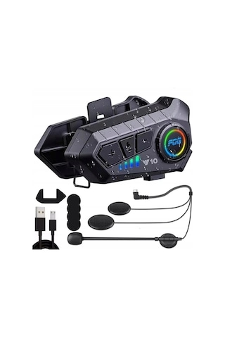 Y10 İntercom Motor Kurye Kask Kulaklık Bluetooth