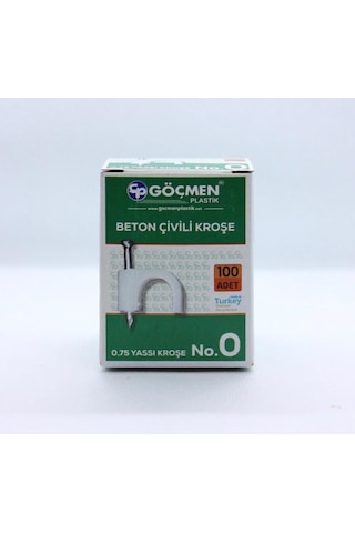 Göçmen Plastik Beton Çivili Kroşe No.0 100 Adet