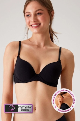 Pierre Cardin Rome Soft Push Up / Yarı Destekli Tak-çıkar Askılı Pamuklu Sütyen Ten 6401 Ten