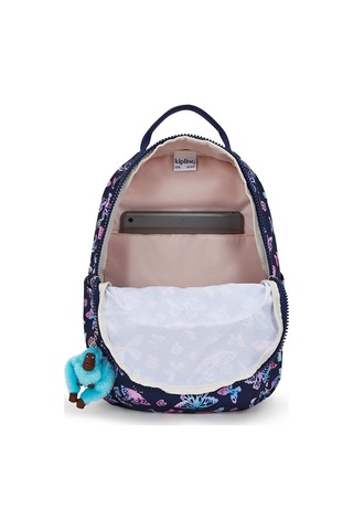 Kıplıng Seoul S Küçük Boy Sırt Çantası Mavi Butterfly Fun